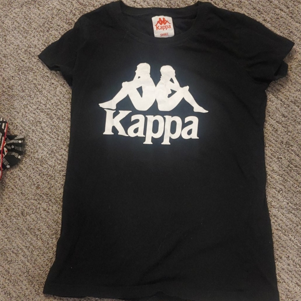 Black kappa tee